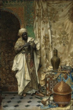 L’inspection Ludwig Deutsch Orientalism Araber Peinture à l'huile